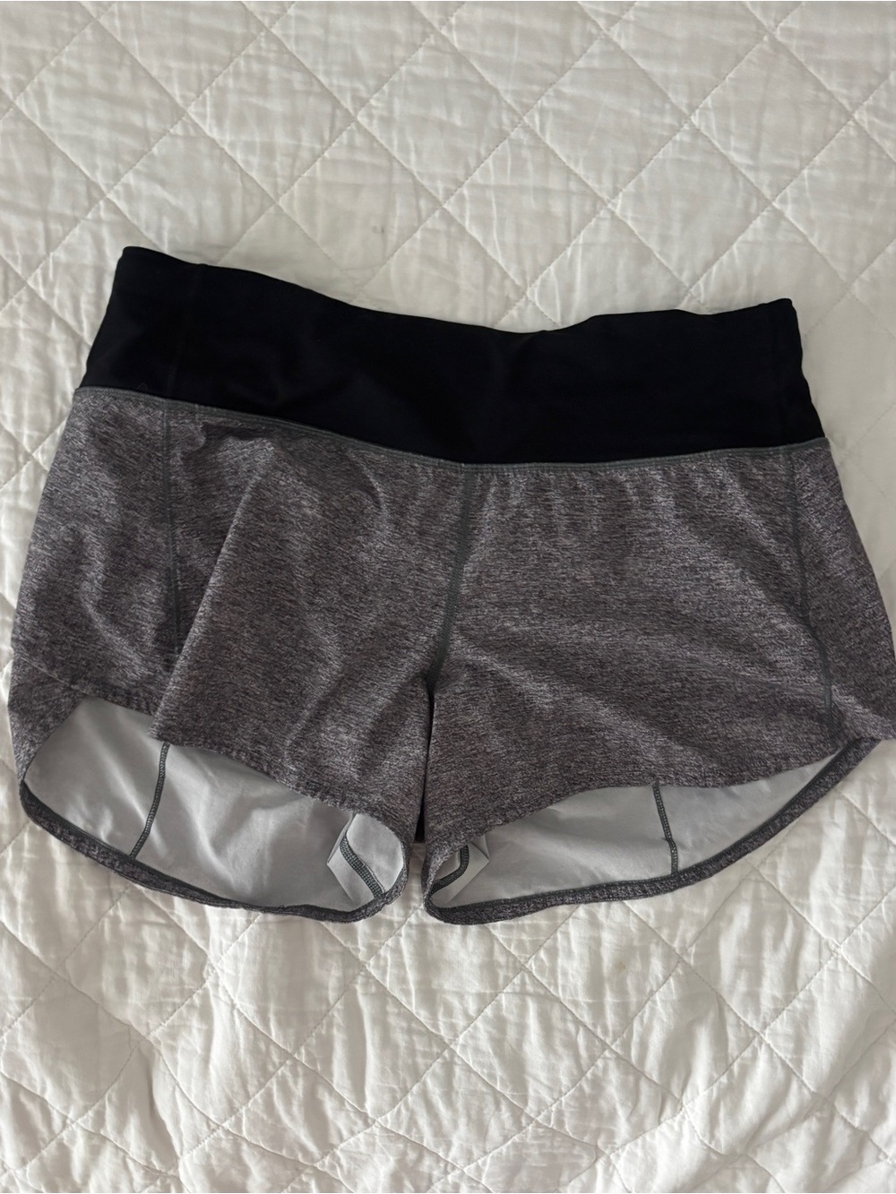 Lululemon Heather Gray Speed Up Running Shorts